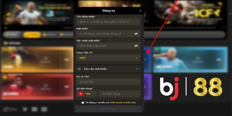 Các bước tạo tài khoản BJ88 dành cho người chơi mới